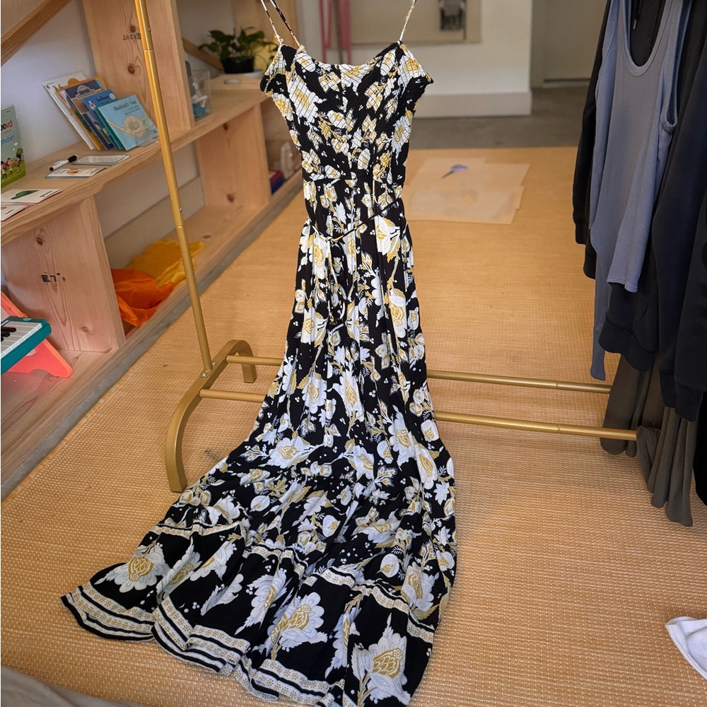 *ripped straps* free people flowy wide leg romper